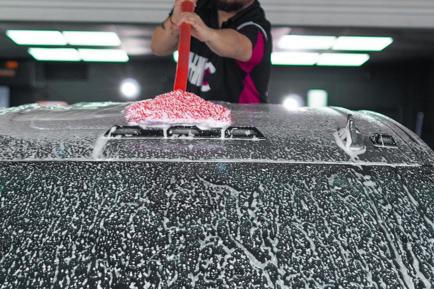 Autofiber Mitt on a Stick PRO+ | Premium Car Wash Mop, Brush, Pole, Mitt