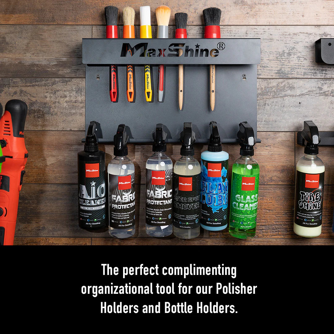 Maxshine Wall Mount Tool Holder | Brush and Trigger Bottle Holder