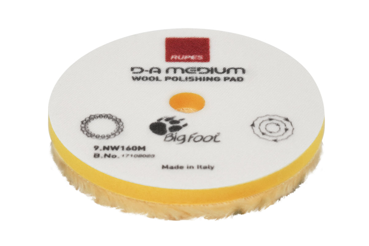 RUPES - Yellow Wool Precision Medium Pad - (80mm, 130mm, 160mm)