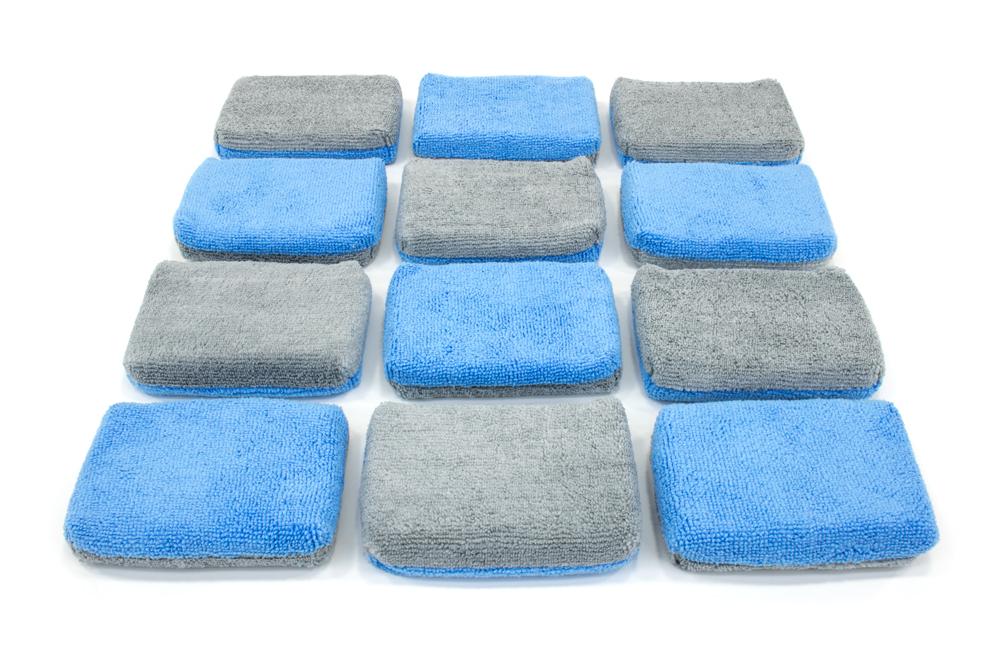 Autofiber Thin Microfiber Coating Applicator Sponge with Plastic Barrier - 12 pack