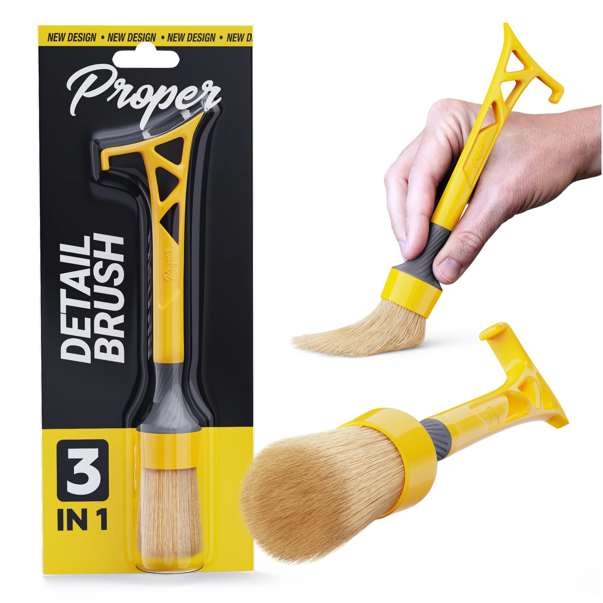 Proper Detailing 3 in 1 Detailing Brush