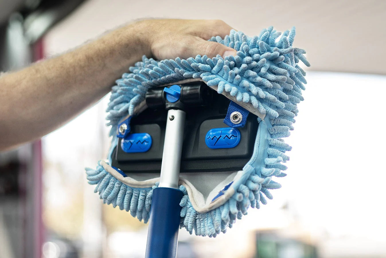 Autofiber Mitt on a Stick PRO+ | Premium Car Wash Mop, Brush, Pole, Mitt