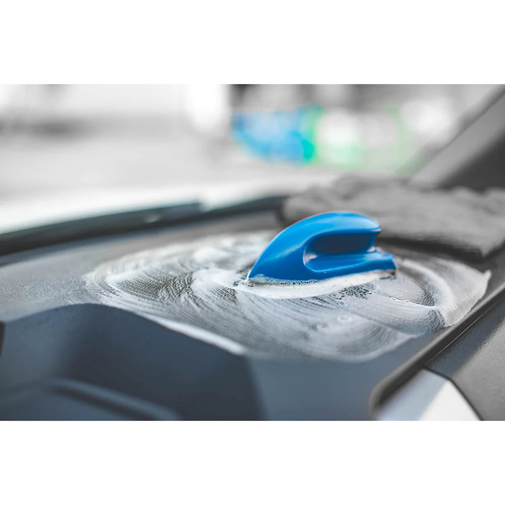 The Rag Company - Leather & Vinyl Interior Scrub Brush - Blue