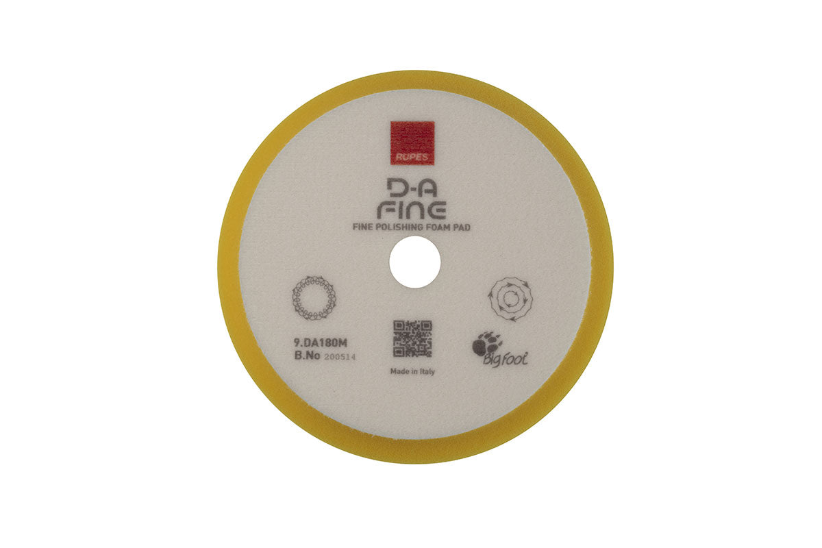 RUPES Fine Polishing Foam Pad (Yellow) - (100MM, 150MM, 180MM)