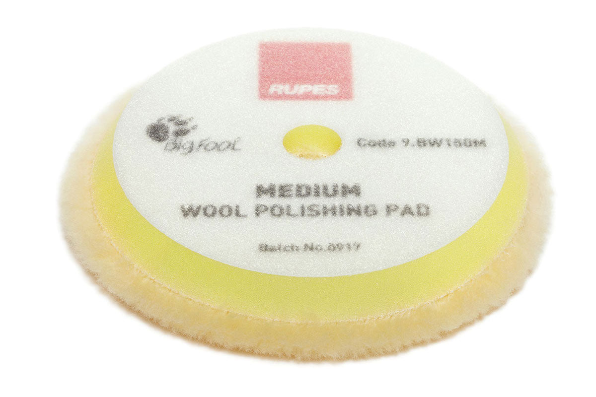 RUPES Medium Wool Polishing Pad (Yellow) - (90MM, 145MM, 170MM)